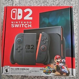 Nintendo Switch 2 Mario Kart World Bundle Brand New SEALED IN HAND